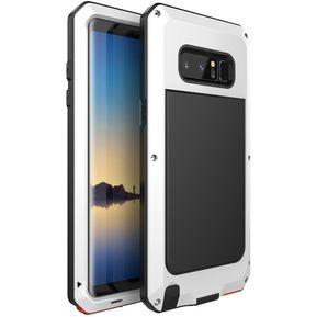 Funda Case Samsung Galaxy S8+ Plus Marco de Metal Impermeable Anti Caída - Blanco