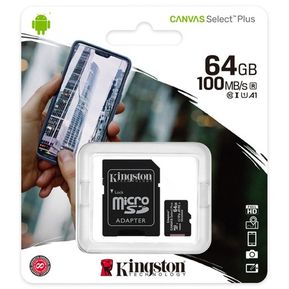 Memoria Kingston Micro SD 64 GB Clase 10 + Adaptador SD