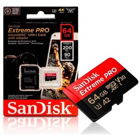 Tarjeta Micro SD Sandisk Extreme Pro 64GB 200MBS