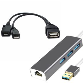 3 puertos USB HUB LAN Ethernet conector...