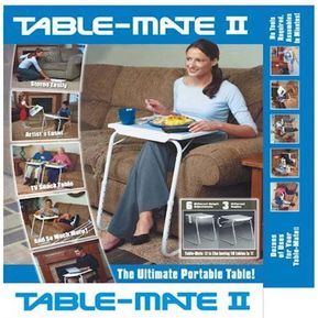 Mesa TV Table Mate II Portátil Multiusos Ajustable Plegable Funcional