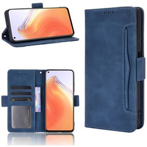 Estuche Para Xiaomi MI 10T Estuche Para billetera de cuero Flip Vintage - Azul