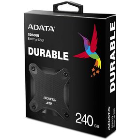 Disco Duro SSD Externo Adata Antigolpes 240 GB SD600Q- Negro