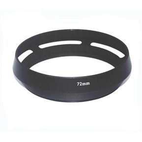 10 unids/lote 72mm 77mm negro ventilado curvado lente de la Cámara de Metal para Leica M para Pentax para Sony para Olympus para canon para nikon