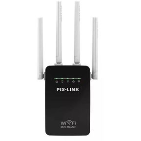 Router Repetidor Access point WISP Pix-Link Negro 100V/240V