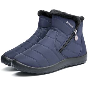 ZANZEA Botas mujer de nieve cálido antideslizante Zapatos