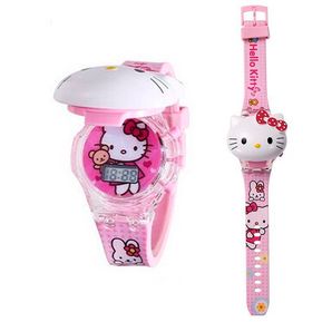 Reloj Niñas Digital Luces Sonido Tapa Hello Kitty Pimushop