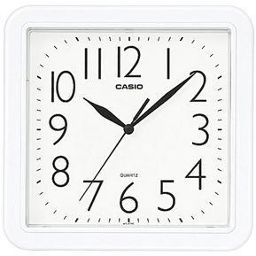 Reloj Pared Casio Analogo Acrilico Original Blanco Clasico Cuadrado
