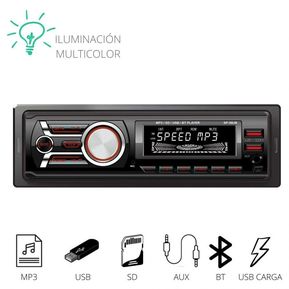 Radio Estéreo Para Carro Con Lcd Bluetooth Fm Tf Aux Usb Mp3