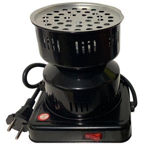 Estufa eléctrica de carbón bandeja extraíble Quemador + Pinzas espesada del carbón de leña