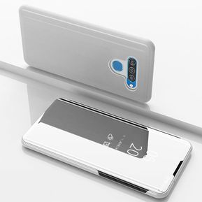 Funda De Chapado Espejo Para LG Q60-Plata