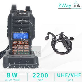 Baofeng-Walkie talkie impermeable, aparato de comunicación con resistencia al agua IP67, banda dual y estación de radio UHF VHF, transceptor, 8W, distancia de hasta 10km, UV-9R Plus, UV-XR UV 9R BQ