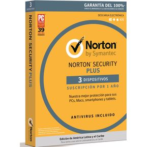 Norton Security Plus 3 Dispositi / 1 Año