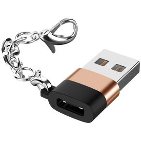 Adaptador de datos USB 3,0 macho a USB tipo C hembra OTG, convertidor de Cable tipo c para IPhone 12 11 Pro MAX SAMSUNG XIAOMI HUAWEI(#Gold)