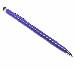 Bolígrafo de Metal con pantalla táctil para tableta y teléfono inteligente bolígrafo de color azul marino con pantalla táctil Capacitor para teléfono inteligente recarga de tinta negra(No.#1)