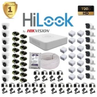 Kit Hikvision Hilook Dvr 16ch 16 Cámaras 720p Disco D 1tb Linio