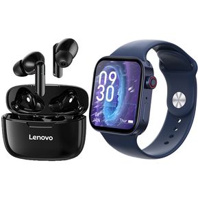 Lenovo XT90 audífono Bluetooth y reloj inteligente i8 Pro Max pantalla grande de 1.75 pulgadas