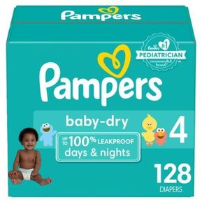 Pañales Pampers Baby Dry Etapa 4 x 128 Und