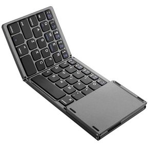 Mini teclado plegable del ratón táctil Triple teclado inalámbrico con touchpad para portátiles Tablet PC Teléfonos móviles