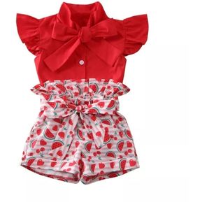 Vestido para niñas bebes color rojo conjuntos prendas