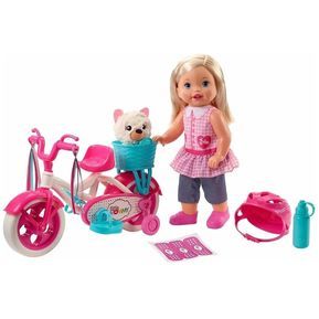 Muñeca Little Mommy Paseo En Bicicleta - Marca Mattel Ref. FCN11
