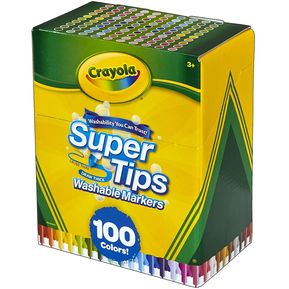 Set de Útiles Marcadores Lavables Supertips x100 Crayola