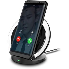 Soporte de cargador rápido Qi Wireless Charger para Samsung