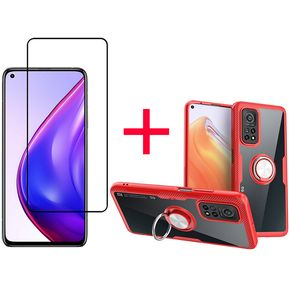 Estuche Para Xiaomi Mi 10T 5G con Mica Vidrio Templado - Rojo