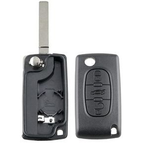 3 reemplazo del botón Key Fob Caso lámina sin cortar para Peugeot 207 307 407 308 607