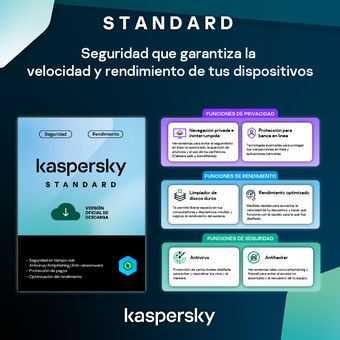 Kaspersky Standard Edition Digital 5 Dispositivos 2 Años Linio