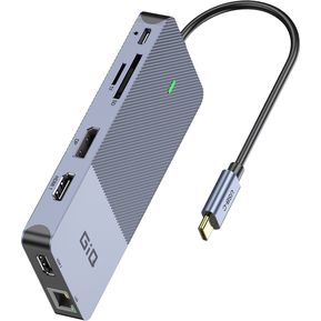 Base de expansión, 3 × 4k 4 - Display USB C Notebook base de expansión triple Monitor, USB C Hub Display port dual HDMI, con transmisión de potencia compatible con MacBook pro M1 dell XPS