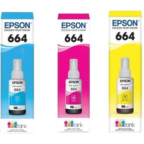 Tinta Epson 664 Original Kit 3 colores L220 L350 L130 L395 L495 L310