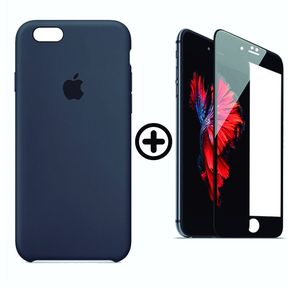 Silicon Case Iphone  6 Plus + vidrio 11d