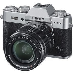Fujifilm X-T30 Mirrorless Digital Camera with 18-55mm Lens - Silver
