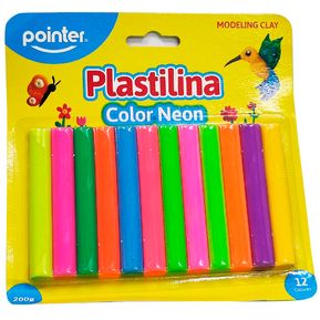 Plastilina Pointer Neón Modeling Clay X 12 Colores