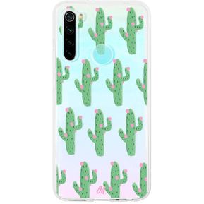 Funda Cactus Con Flor Rosa Shockproof Xiaomi redmi note 8