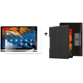 Smart Case Para Tablet Lenovo Yoga Smart Tab Yt-x705f 10.1 Negro + Vidrio