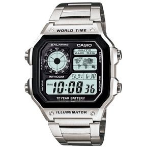 Reloj Casio AE-1200WHD-1A Plateado Digital Original