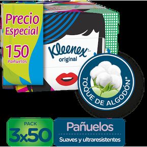 Pañuelos Faciales Kleenex Original 150U Precio Especial
