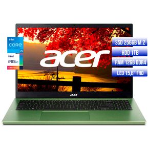 ACER ASPIRE INTEL CORE I5-1235U SSD 256GB + HDD 1TB RAM 12GB LED 15.6 FHD
