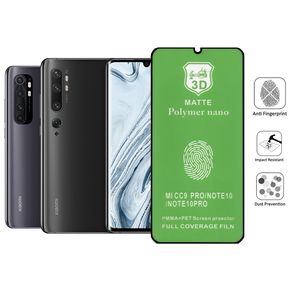 Protector de Pantalla Curvo Mate Anti Huella Xiaomi Mi Note 10 Lite