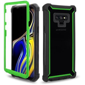 Funda de teléfono PC TPU de protección resistente para Samsung Galaxy Note 20 S20 Ultra 8 9 S8 S9 S10 Plus Lite S10e a prueba de golpes(#Green Phone Case)