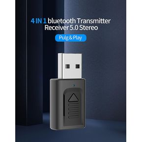 4 en 1 Usb Bluetooth Transmisor Receptor 5.0 Computadora Tv Audio Transmisor