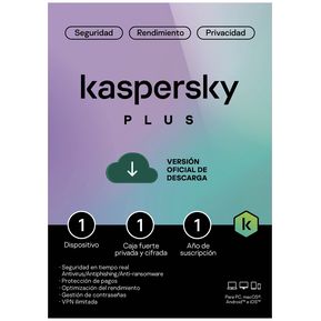 Antivirus Digital Kaspersky Plus 1 Dispositivos 1 Año