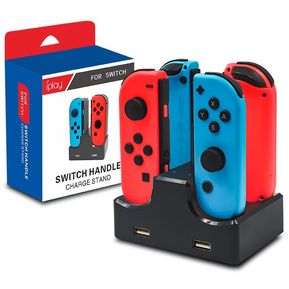 Base de carga para Nintendo Switch,soporte de carga 6 en 1 para mandos Joy-Con y Pro