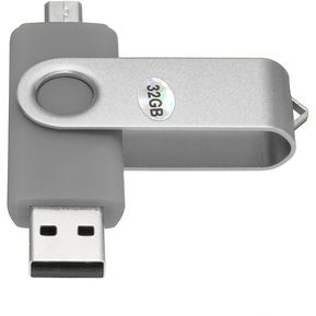 Unidad De Memoria Flash Giratoria USB 20 32 G GB  A  gris