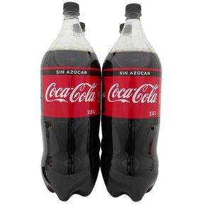 Coca Cola Gaseosa Zero 4 unidades / 2,5 L