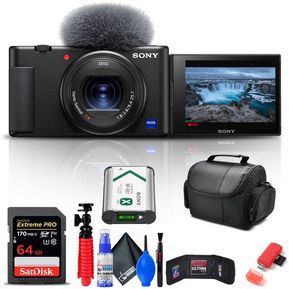 Sony Cámara digital ZV-1 (negro) (DCZV1/B) + tarjeta de mem
