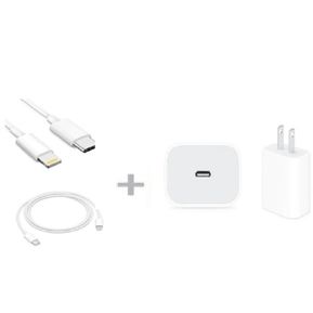Cubo Cargador + Cable 1m Tipo C-lightning iPhone 1111proMax