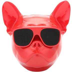 Fashion Portable Mini Bulldog Shape Wireless Bluetooth Bass Stereo Speaker Sound  red - Rojo (rojo)